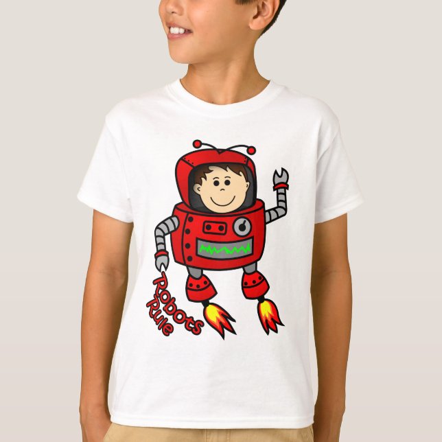 red robot childs t-shirt (Front)