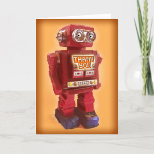 Red Robot Thank You Card