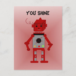 Red Robot - You Shine Postcard