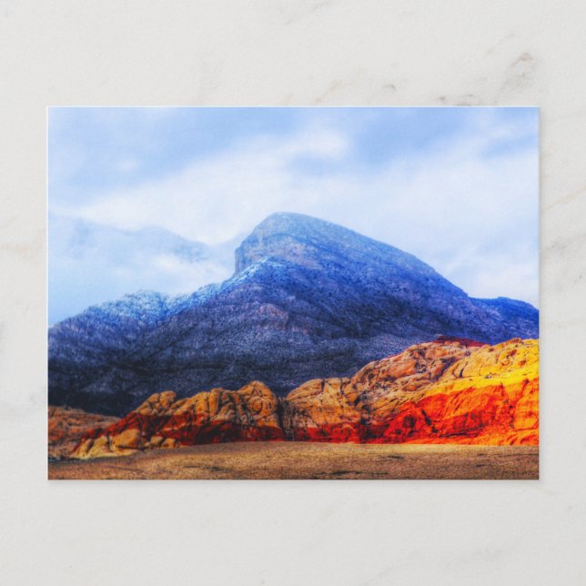 Red Rock Blue Mountain Postcard (Front)