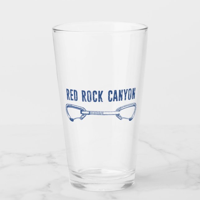 Red Rock Canyon Climbing Quickdraw Glass (Front)