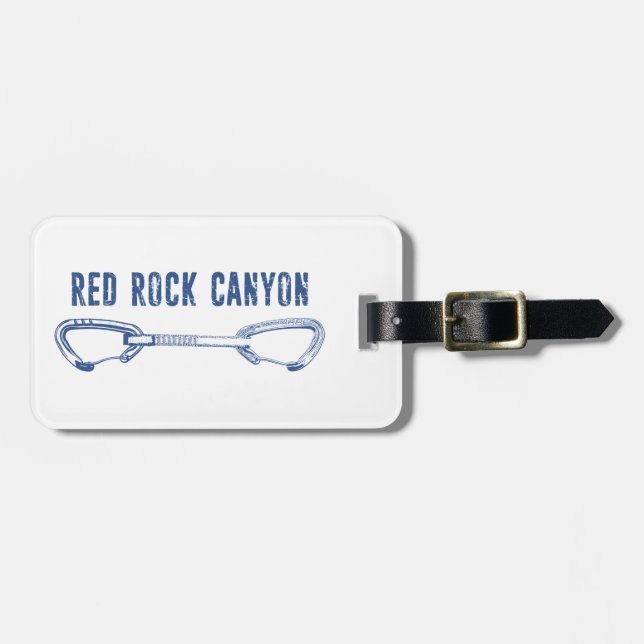Red Rock Canyon Climbing Quickdraw Luggage Tag (Front Horizontal)