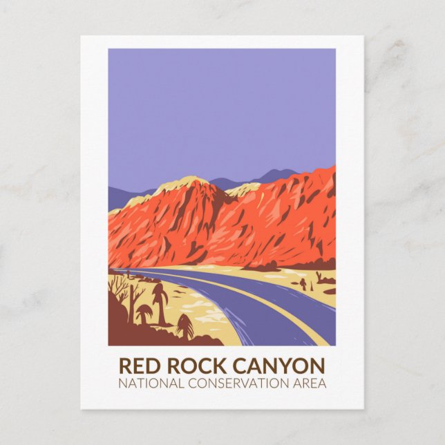 Red Rock Canyon National Conservation Area Roadway Postcard (Front)