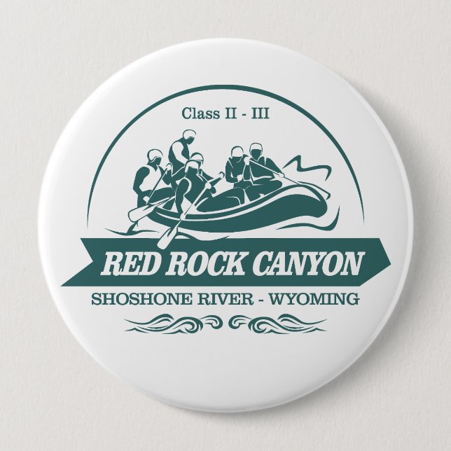 Red Rock Canyon (rafting 2) 4 Inch Round Button (Front)