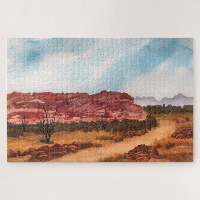 Red Rock Desert Scenic Landscape Jigsaw Puzzle (Horizontal)