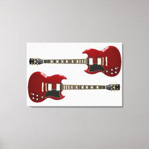 RED ROCK GUITARS 24x36 Canvas Print