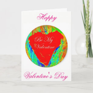 red rock heart Happy Valentine's Day Holiday Card