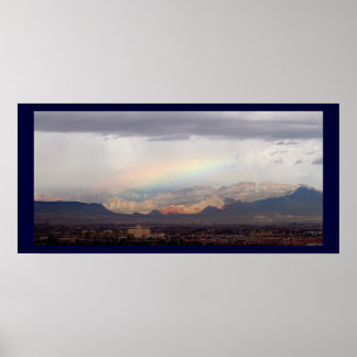 Red Rock Rainbow Poster