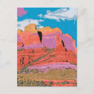 Red Rock, Sedona, Arizona, Modern art Postcard
