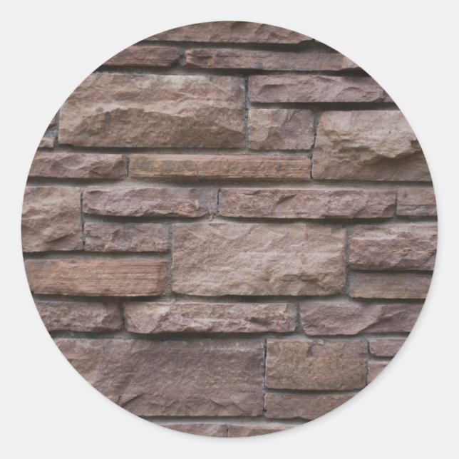 Red Rock Wall Classic Round Sticker (Front)