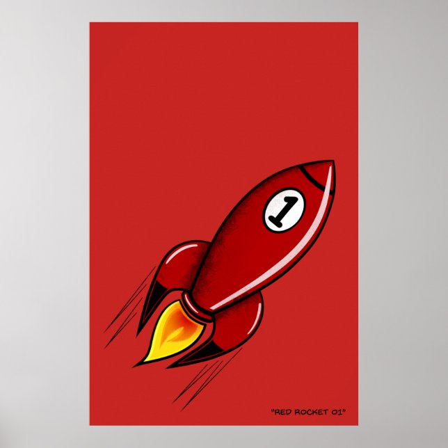 "Red Rocket 01" - Poster de la série Rocket (rouge (Devant)