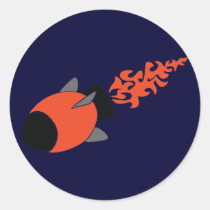 Red Rocket Classic Round Sticker