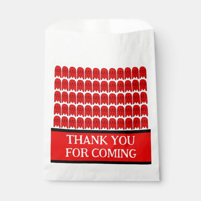 Red Rocket Ship Birthday Party  Favour Bag (Front)