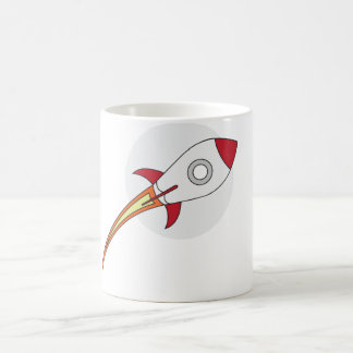 Red Rocketship Coffee Mug