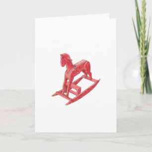 Red Rocking Horse Card