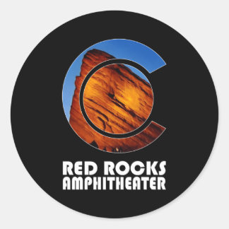 Red Rocks Amphitheatre Morrison Colorado Concerts  Classic Round Sticker