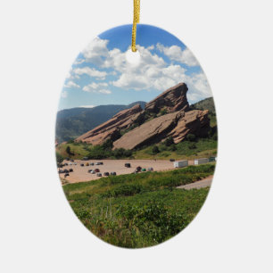 red rocks ampitheatre in Morrison Colorado Ceramic Ornament
