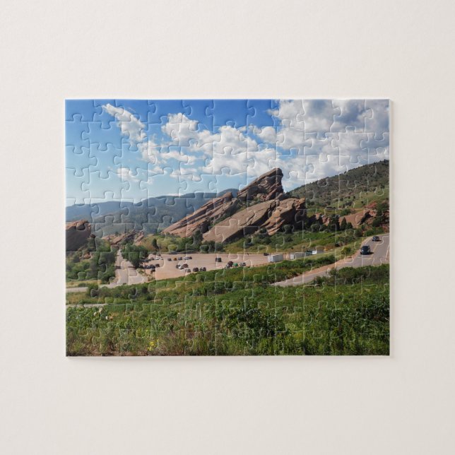 red rocks ampitheatre in Morrison Colorado Jigsaw Puzzle (Horizontal)