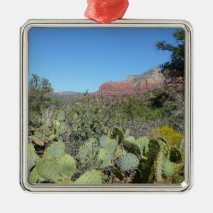 Red Rocks and Cacti I Metal Ornament