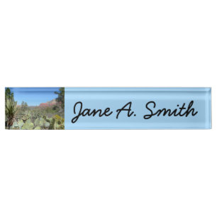 Red Rocks and Cacti I Nameplate