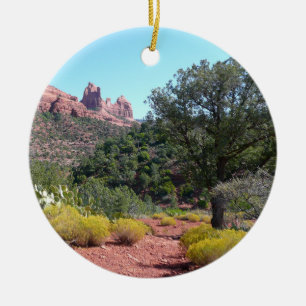 Red Rocks and Cacti II in Sedona Arizona Ceramic Ornament