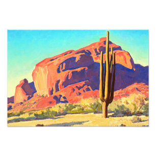 Red Rocks and Cactus, 1945 by Maynard Dixon Photo Print