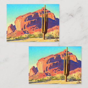 Red Rocks and Cactus by Maynard Dixon Business Card