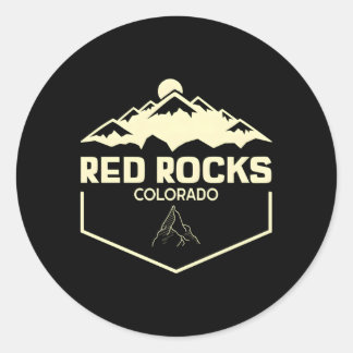 Red Rocks Colorado Beautiful Rocky Mountains Classic Round Sticker