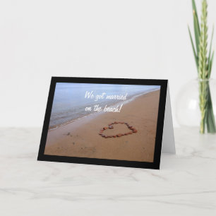 Red Rocks Heart on the Sandy Beach Announcement