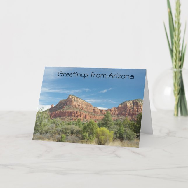 Red rocks in Sedona Card (Front)