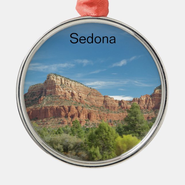 Red rocks in Sedona Metal Ornament (Front)