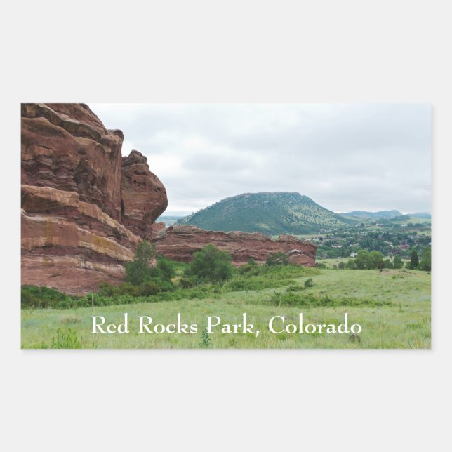 Red Rocks Park and Mountain Range Sticker (Front)