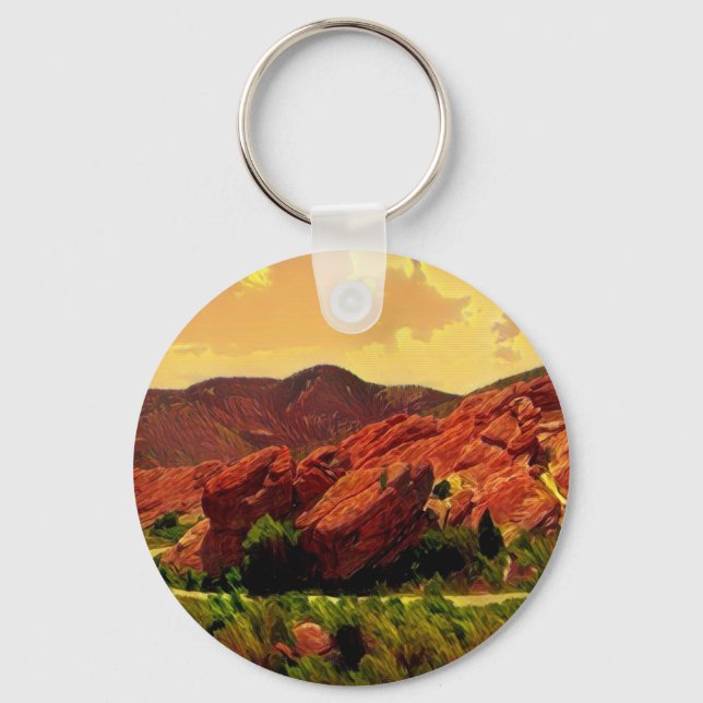 Red Rocks Park Denver Colorado Keychain (Front)