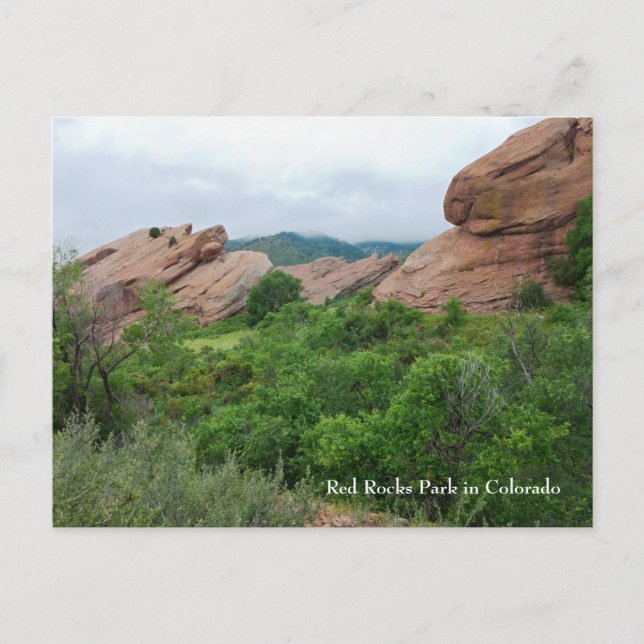 Red Rocks Ridge Mountains and Valley Postcard (Front)