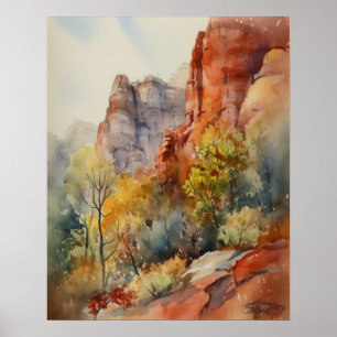 Red Rocks Sedona Arizona Art Print Poster