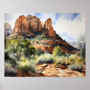 Red Rocks Sedona Arizona Art Print Poster