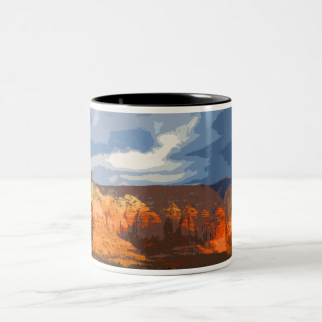 Red Rocks Two-Tone Coffee Mug (Center)
