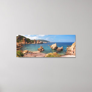 Red rocky coast of Sardinia canvas print