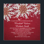 Red Romantic Christmas Snowflakes Wedding Invite<br><div class="desc">Luxury style. Romantic and magic invitation for your unique and special wedding day. Wedding romantic invitations will make your wedding day more special and unique. Customized designs, text, and photos printed on basic paper. You can choose your own text, fonts and different type of papers. Perfect for your wedding day,...</div>