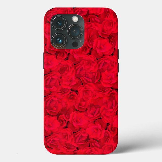 Red Romantic Floral Case-Mate iPhone Case (Back)