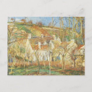 Red Roofs, Corner of a Village, Winter by Pissarro Postcard