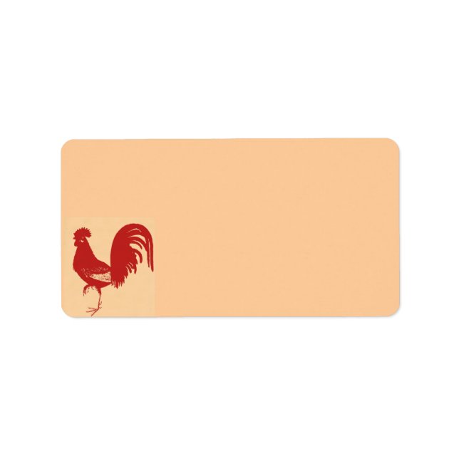 Red Rooster Address Label (Front)