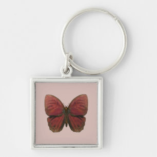 Red Rooster Butterfly Keychain