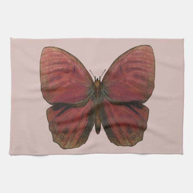 Red Rooster Butterfly Kitchen Towel (Horizontal)