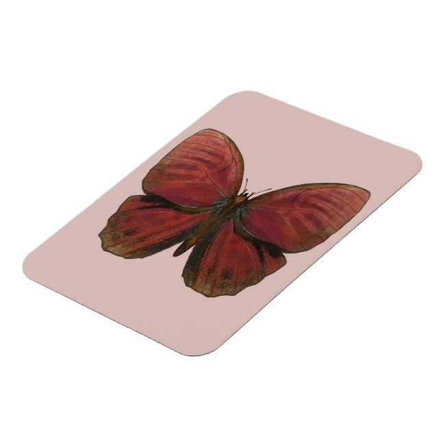Red Rooster Butterfly Magnet (Left Side)