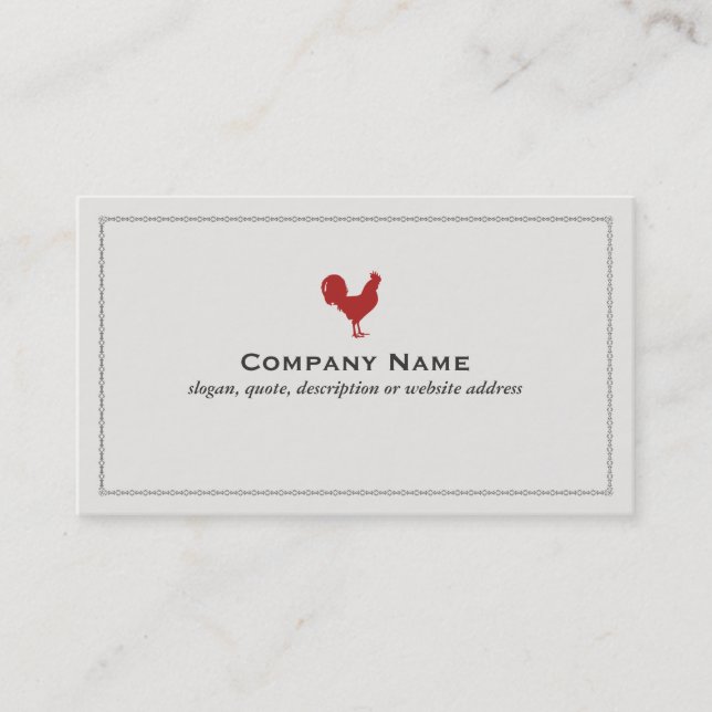Red Rooster Country Farm Carte de visite (Devant)