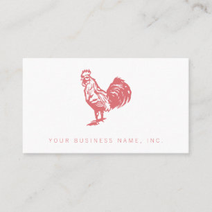 Red Rooster Farmhouse Bistro Logo Professional Business Card