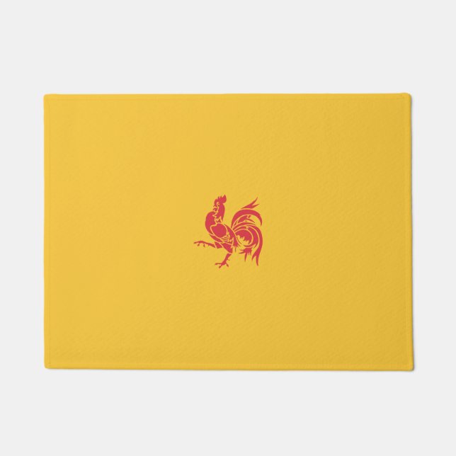 Red Rooster (Flag of Wallonia) Doormat (Front)