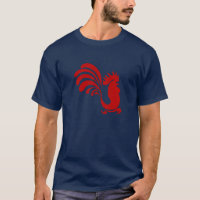 Red Rooster Running Silhouette