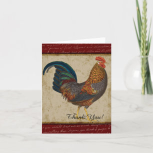 Red Rooster Thank You Card